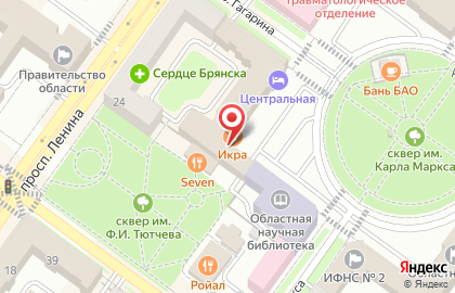 Ресторан морепродуктов Икра на карте