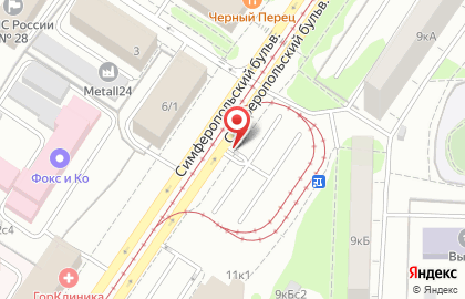 Сервисный центр Московский паркинг на Симферопольском бульваре на карте