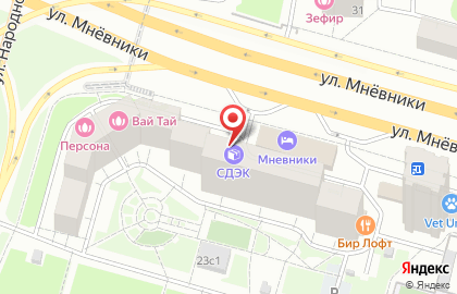 Служба доставки и логистики Сдэк в Хорошево-Мневниках на карте