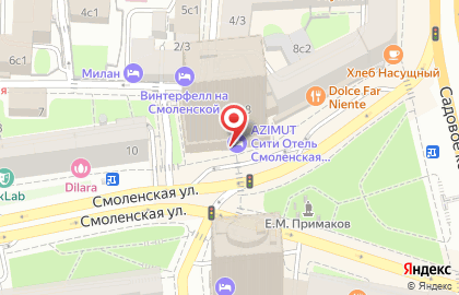 Ресторан Белград на Смоленской площади на карте