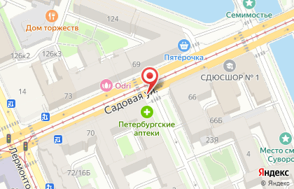 Пятёрочка на Технологическом институте I на карте