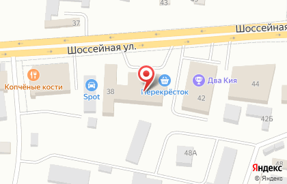 Перекресток на Шоссейной улице на карте