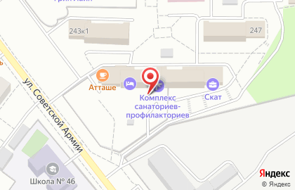 Гостиница Старт на улице Советской Армии на карте