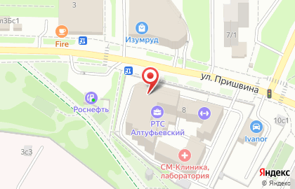 Бизнес-центр R-Style на улице Пришвина на карте