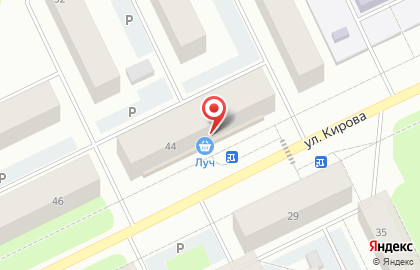 Продуктовый магазин Луч на улице Кирова на карте