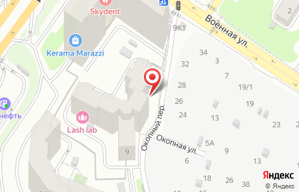 SK на Военной улице на карте