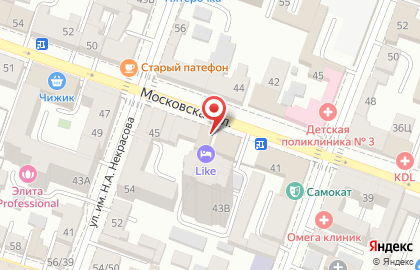 Сауна Баунти на Московской улице на карте