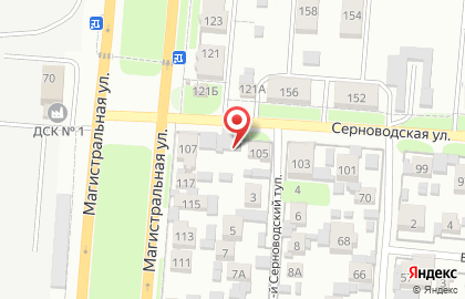 Шиномонтажная мастерская на Серноводской улице на карте