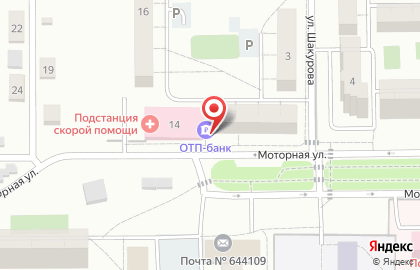 Банкомат ОТП банк на Моторной улице на карте