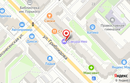 Прио-Внешторгбанк на улице Грибоедова на карте