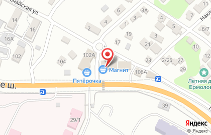 Супермаркет Магнит в Краснодаре на карте