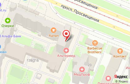 Ассоциация Профессионалов Ремонтно-отделочных Работ на улице Просвещения на карте