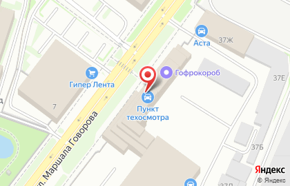 Институт промышленной безопасности, охраны труда и социального партнерства на улице Маршала Говорова на карте