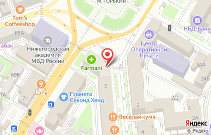 Магазин белорусской косметики БК на Большой Покровской улице на карте
