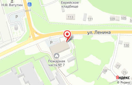 Пожарная часть №7 на улице Ленина на карте