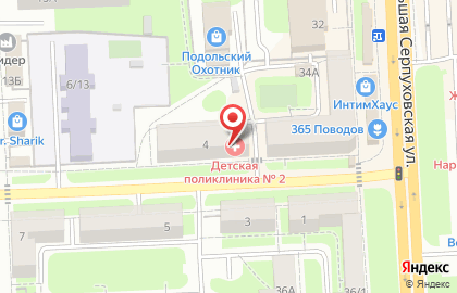 Городская детская поликлиника №2 на Индустриальной улице на карте