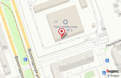 Троллейбусное депо №2 в Орджоникидзевском районе на карте