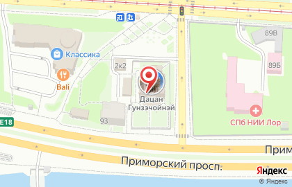 Санкт-Петербургский буддийский храм Дацан Гунзэчойнэй на карте