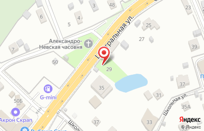 Шиномонтажная мастерская на Центральной улице на карте