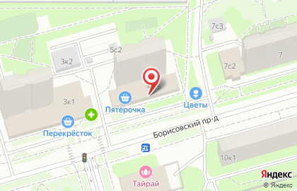 Супермаркет Пятёрочка на метро Орехово на карте