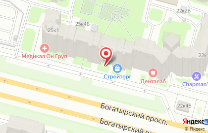 Медицинский центр Medical On Group на Богатырском проспекте на карте