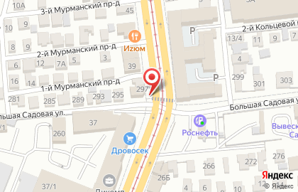 Магазин автотоваров Emex на Большой Садовой улице на карте
