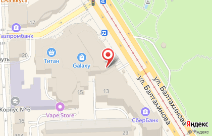 Культурно-торговый комплекс Galaxy в Советском районе на карте