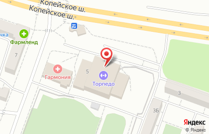 Дворец спорта Торпедо на Копейском шоссе на карте