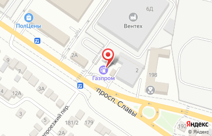 АЗС Газпром на Сумской улице, 8а на карте