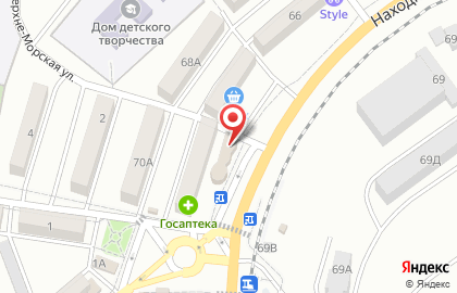 Продовольственный магазин на Находкинском проспекте на карте