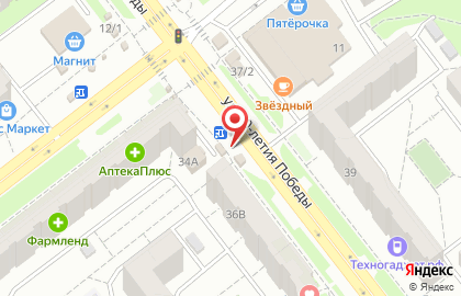 Магазин овощей и фруктов на улице 40-летия Победы на карте