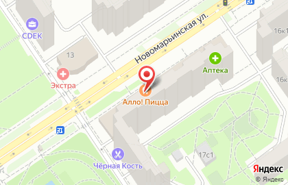 Салон красоты Белиссимо на Новомарьинской улице на карте