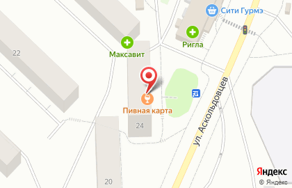 Пивная карта бар и магазин разливного пива в Мурманске на карте