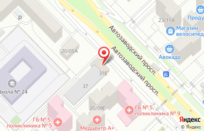 Аптечный склад Апрель на Автозаводском проспекте на карте