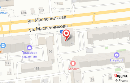Дизайн-студия Кураж на улице Масленникова на карте