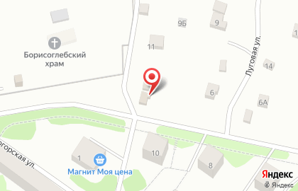 Шиномонтажная мастерская на Луговой улице на карте