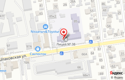 Лицей №38 г. Ставрополя на Шпаковской улице на карте