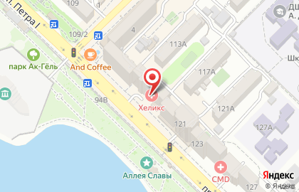 Диагностический центр Хеликс в Ленинском районе на карте