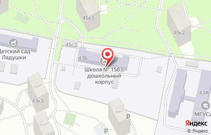 Школа №1583 им. К.А. Керимова с дошкольным отделением на Кронштадтском бульваре, 43б на карте