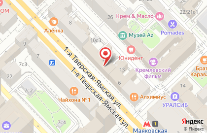 Студия тренировок IN BALANCE на 1-й Тверской-Ямской улице на карте