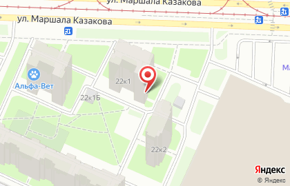Салон красоты Яблоко на улице Маршала Казакова на карте