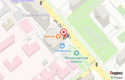 Супермаркет Пятёрочка на улице Осипенко на карте