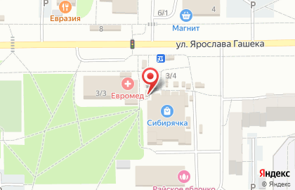 Киоск по продаже мороженого СибХолод на улице Ярослава Гашека, 3/3 киоск на карте