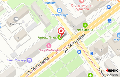 Аптека Твоя экономия в Октябрьском районе на карте