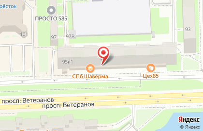 Банкомат СберБанк на проспекте Ветеранов, 95 на карте