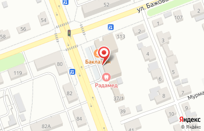 Мясной центр Уральский фермер в Тракторозаводском районе на карте