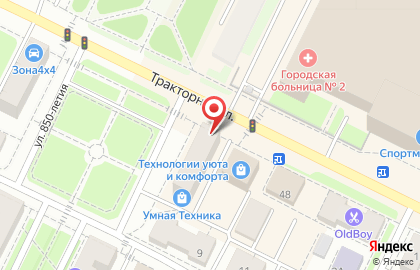 Магазин автотоваров Соболь в Октябрьском районе на карте