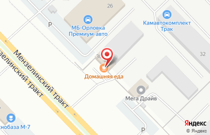Столовая Домашняя еда на Мензелинском тракте на карте
