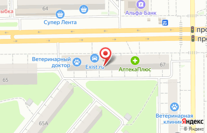 Магазин автозапчастей Exist.ru на проспекте Ленина на карте