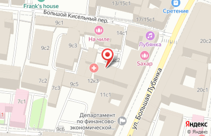 Страховой дом ВСК на метро Кузнецкий мост на карте